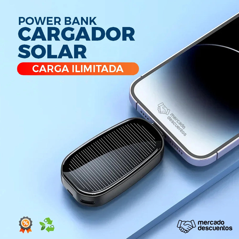 POWERBANK CARGADOR SOLAR PORTATIL TAMAÑO LLAVERO